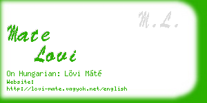 mate lovi business card